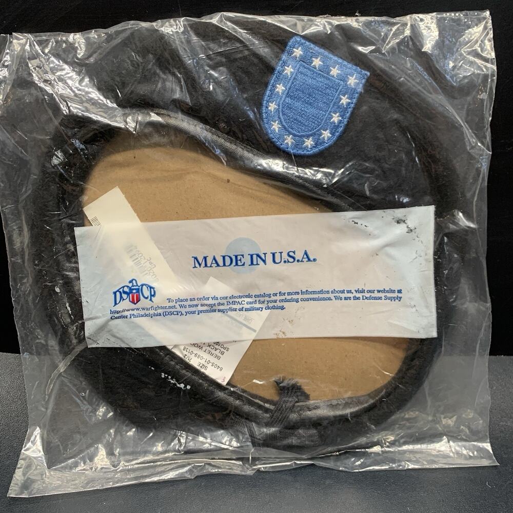 Vintage US Army Black Wool Beret Size 7 1/2 Garrison Collection NWT USA Made.